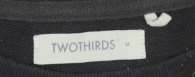 Mens UK Size M TWOTHIRDS Black Pullover Sweatshirt
