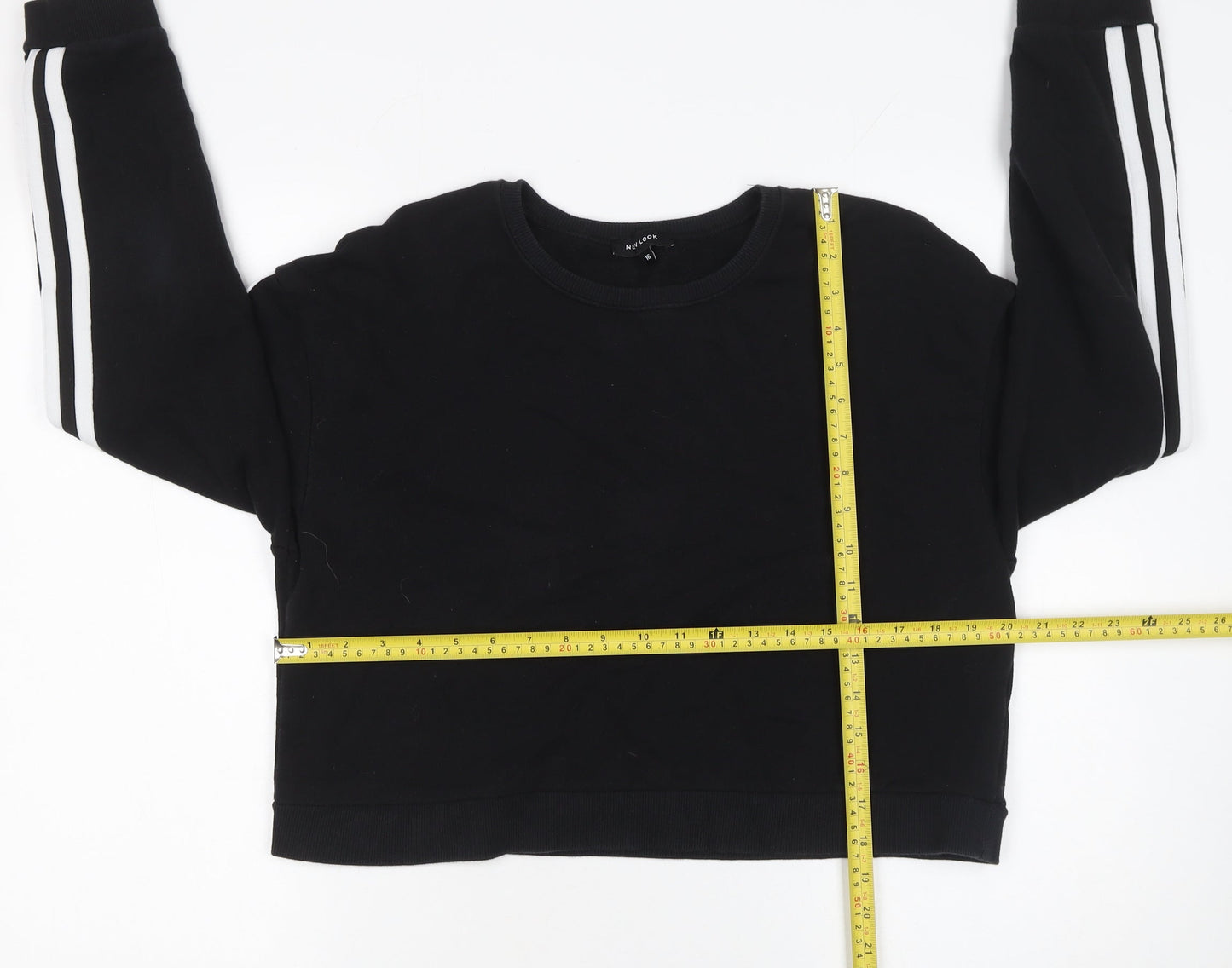 Womens UK Size 16 New Look Black Pullover Sweatshirt