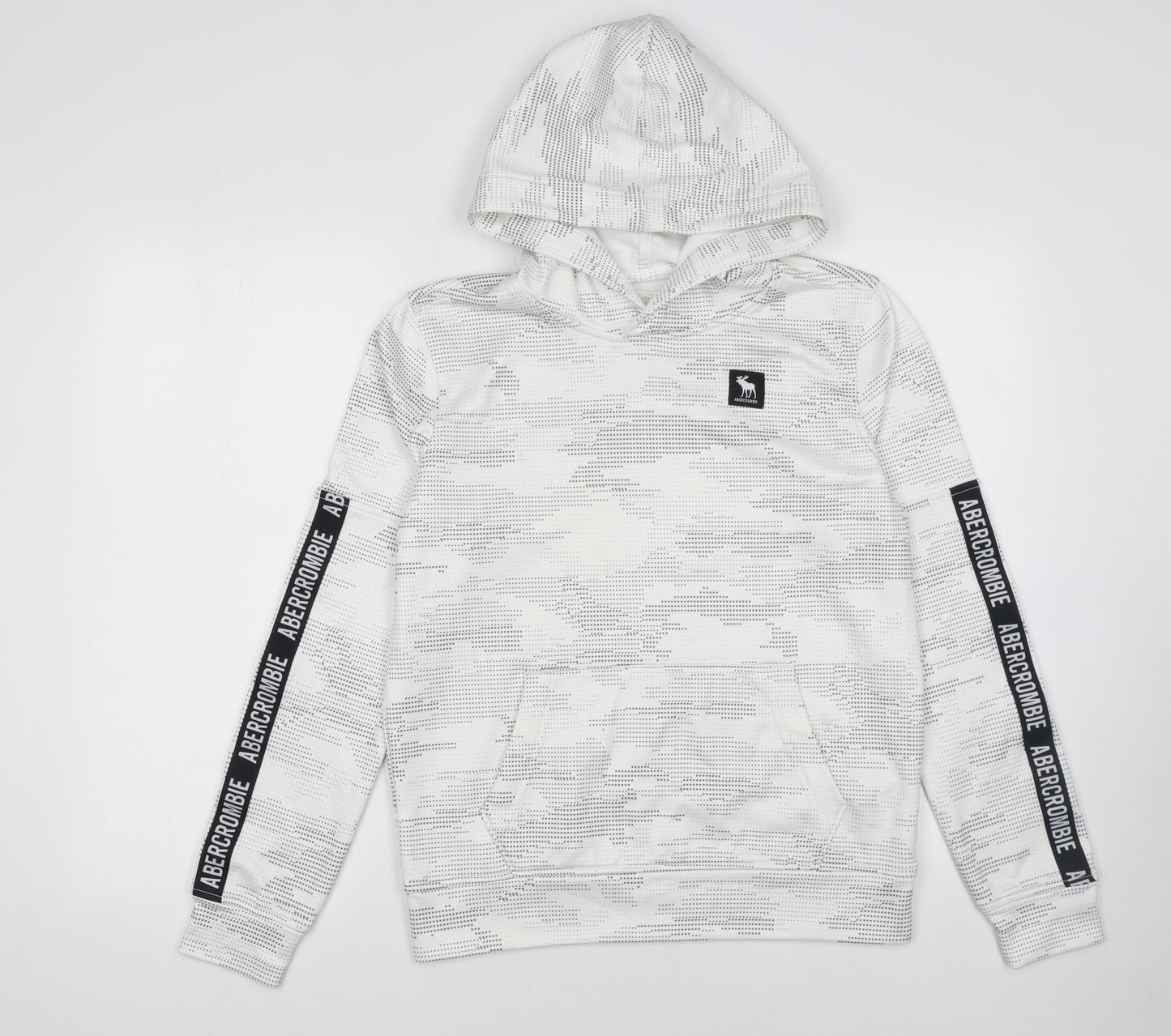 Boys UK Size 13-14 Years Abercrombie White Pullover Hoodie