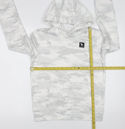 Boys UK Size 13-14 Years Abercrombie White Pullover Hoodie