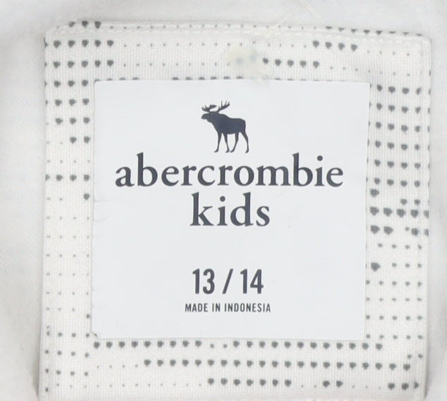 Boys UK Size 13-14 Years Abercrombie White Pullover Hoodie
