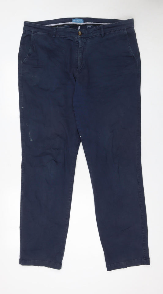 Mens UK Size 38 Beaufort & Blake Regular Fit Chino Blue Trousers