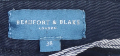 Mens UK Size 38 Beaufort & Blake Regular Fit Chino Blue Trousers