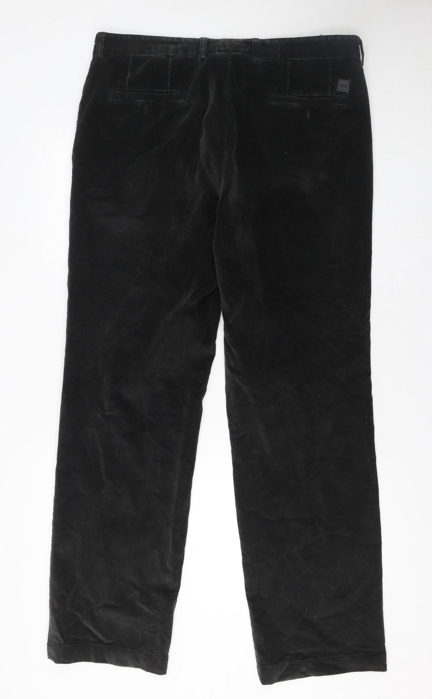 Mens UK Size 36 HUGO BOSS Regular Fit Chino Black Trousers