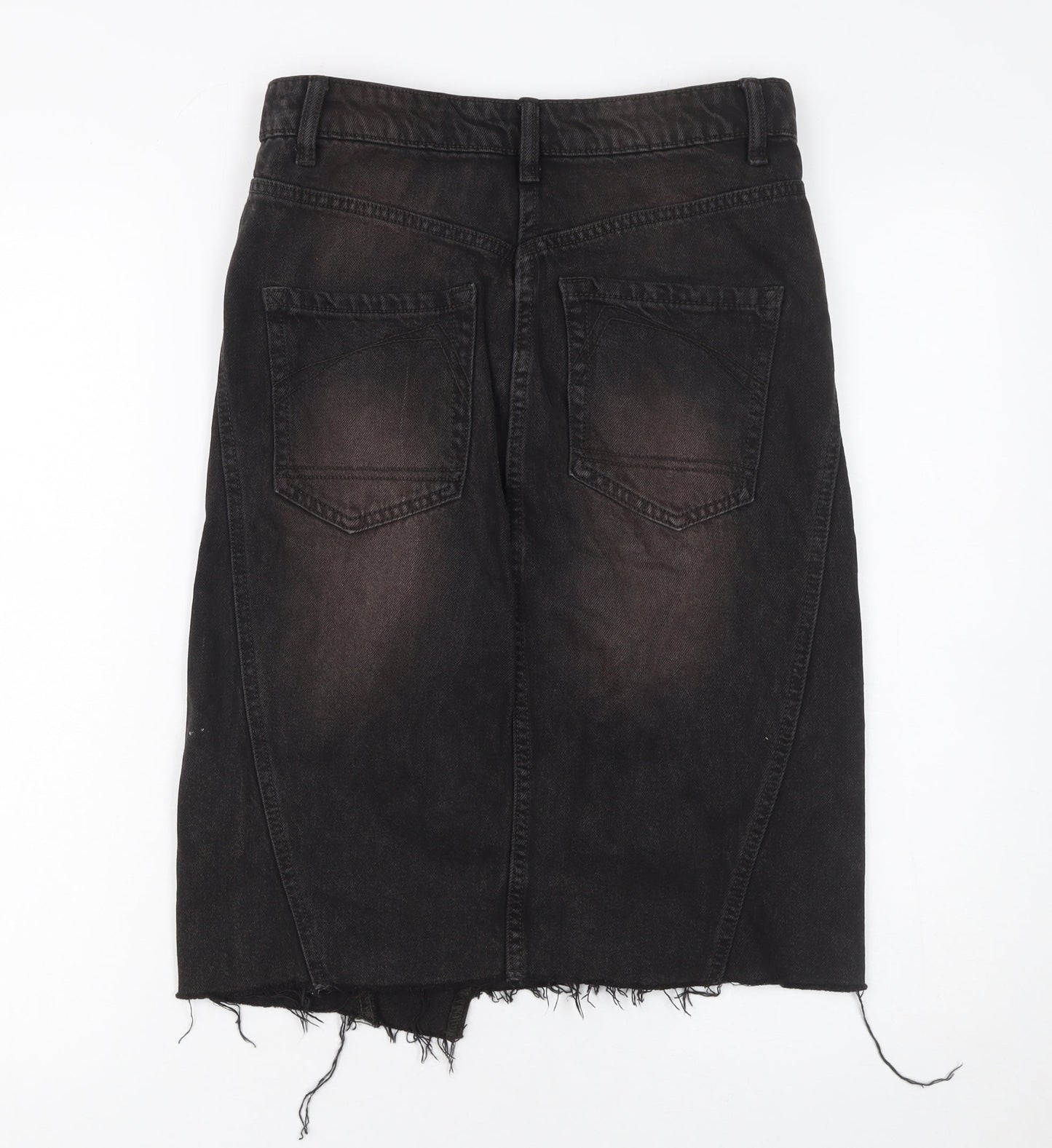 Womens UK Size 6 Bershka Straight & Pencil Denim Skirt
