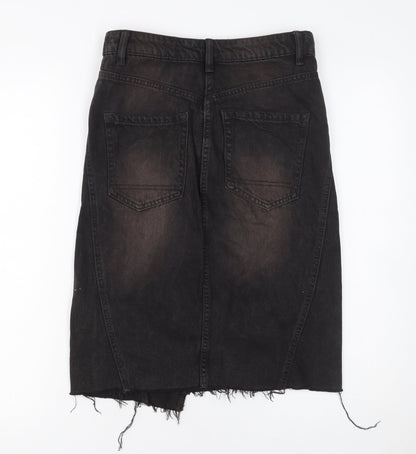 Womens UK Size 6 Bershka Straight & Pencil Denim Skirt