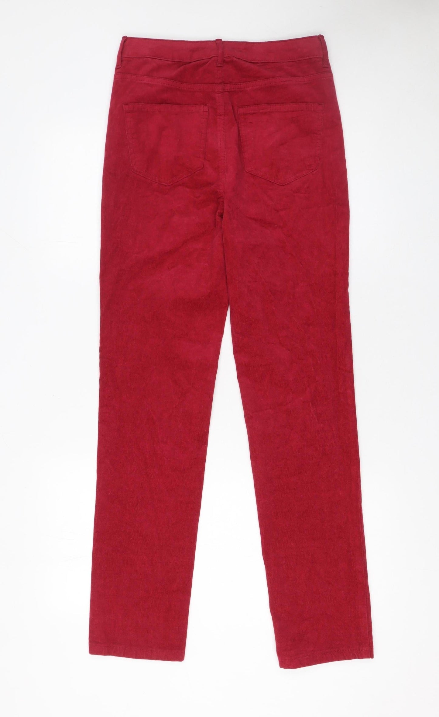 Marks and Spencer Women’s Red Cotton Stretch Chino Trousers Size 8 Short