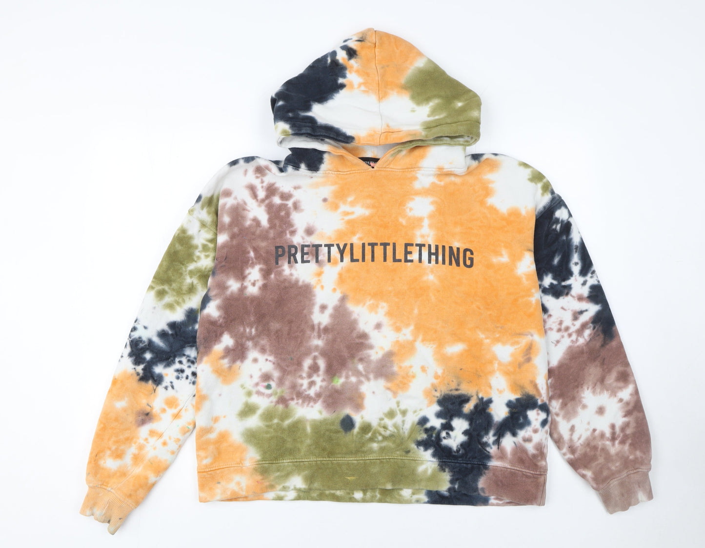 Womens UK Size 6 PRETTYLITTLETHING Multicoloured Pullover Hoodie
