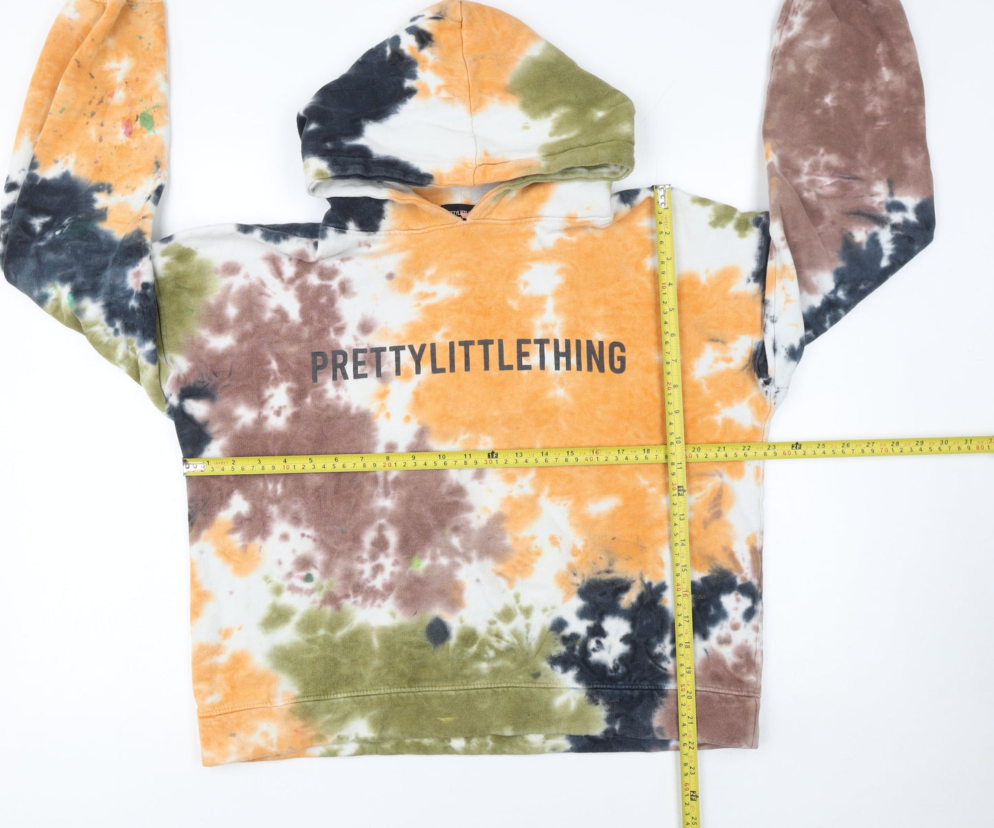 Womens UK Size 6 PRETTYLITTLETHING Multicoloured Pullover Hoodie