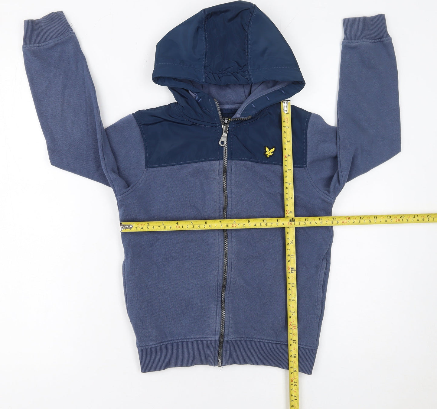 Boys UK Size 8-9 Years Lyle & Scott Blue Full Zip Hoodie