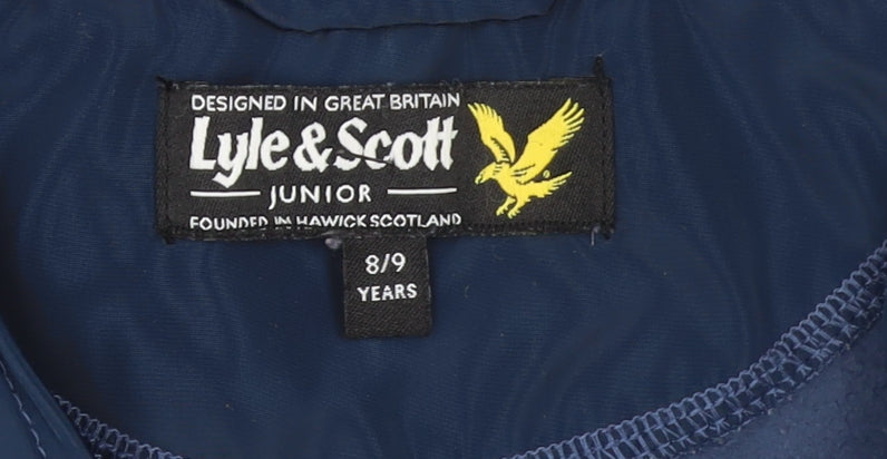 Boys UK Size 8-9 Years Lyle & Scott Blue Full Zip Hoodie