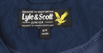 Boys UK Size 8-9 Years Lyle & Scott Blue Full Zip Hoodie