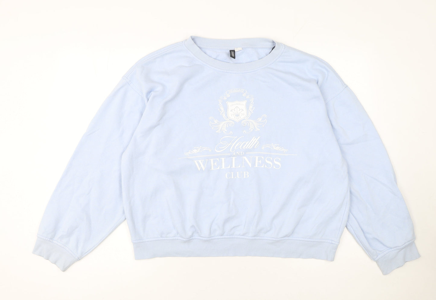 Womens UK Size 12 H&M Blue Pullover Sweatshirt