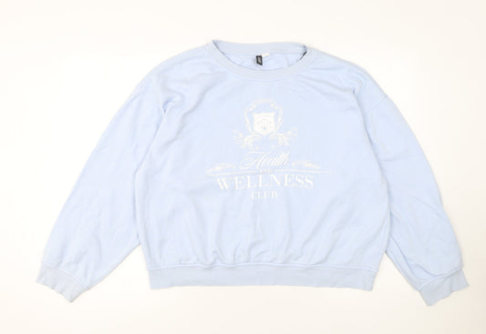 Womens UK Size 12 H&M Blue Pullover Sweatshirt