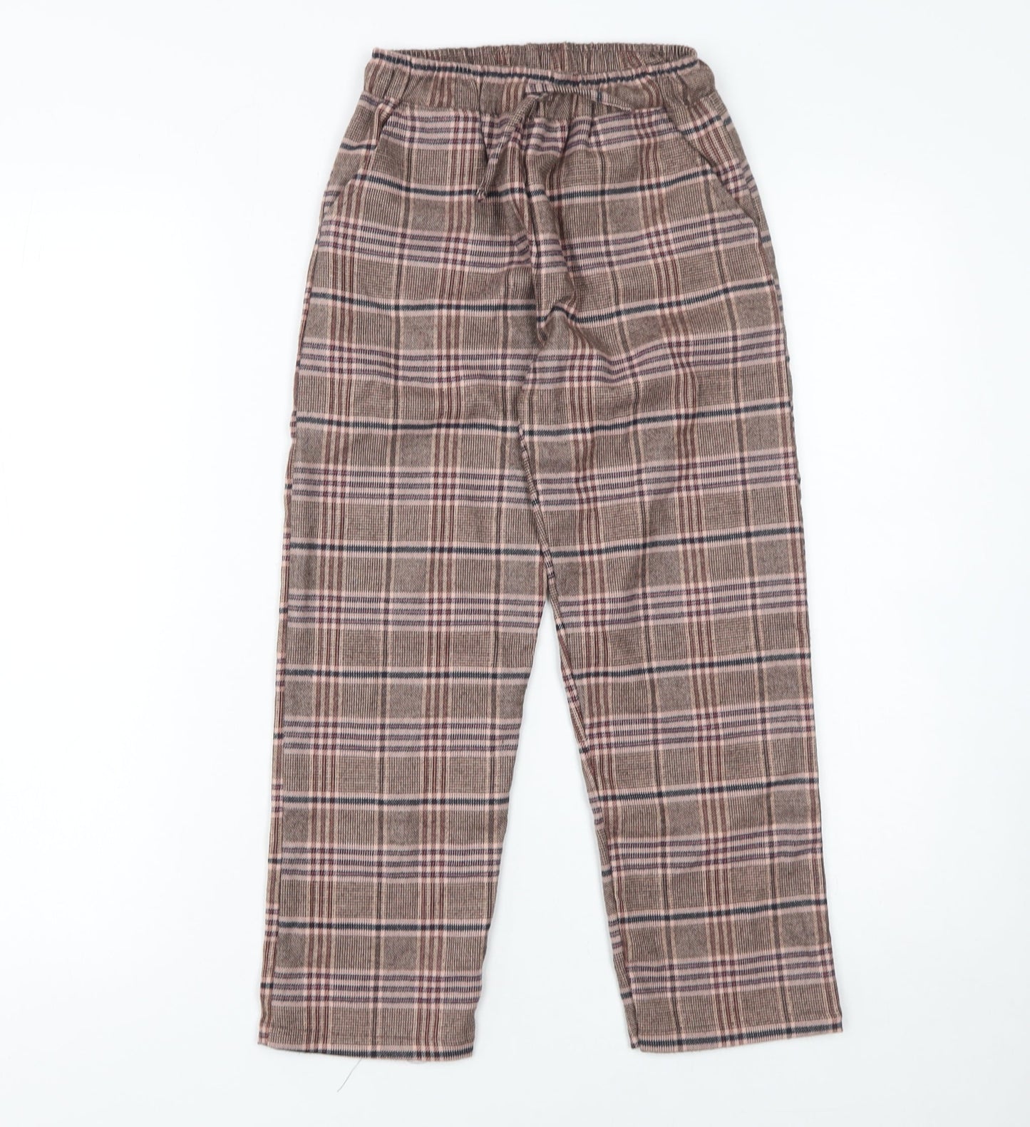 Girls UK Size 8 Years NEXT Regular Fit Chino Brown Trousers