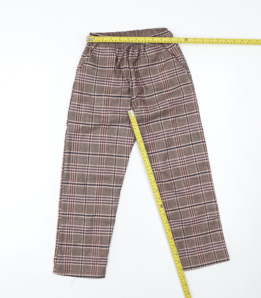 Girls UK Size 8 Years NEXT Regular Fit Chino Brown Trousers