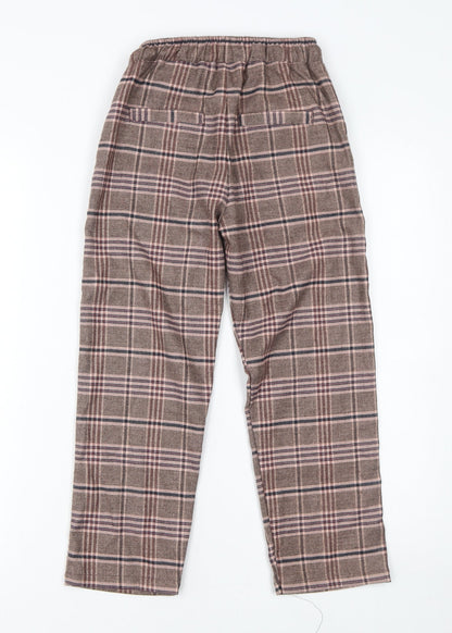 Girls UK Size 8 Years NEXT Regular Fit Chino Brown Trousers