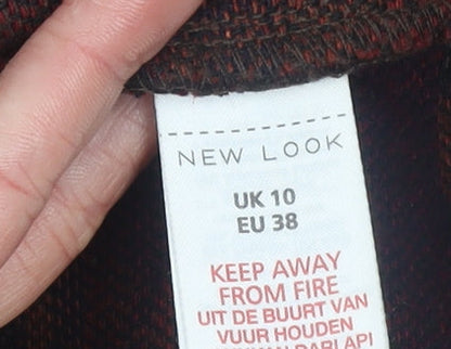 Womens UK Size 10 New Look Red Cardigan Jumper