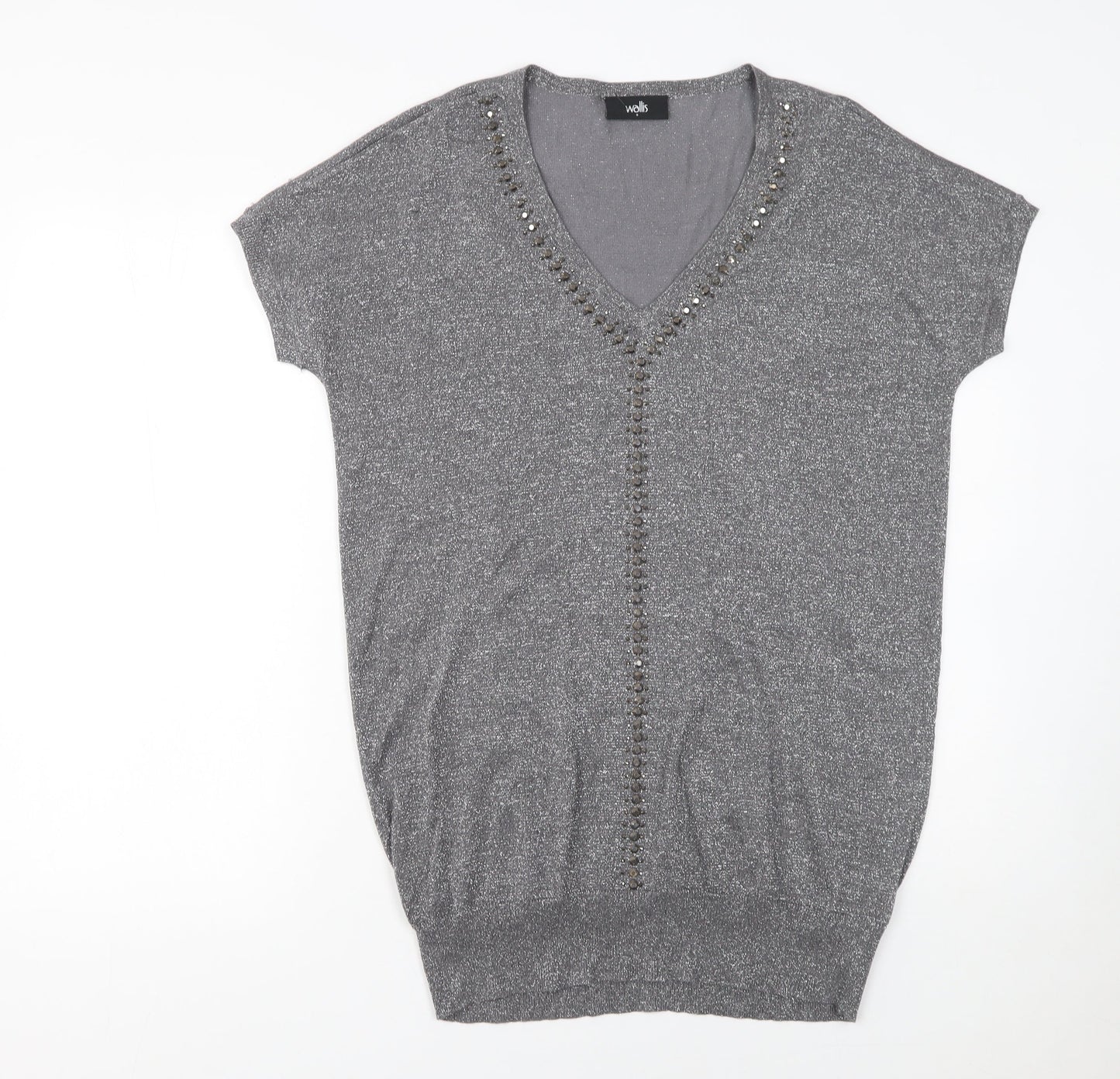 Womens UK Size S Wallis Grey Pullover Jumper