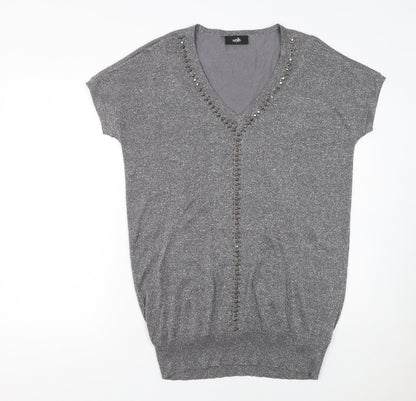Womens UK Size S Wallis Grey Pullover Jumper