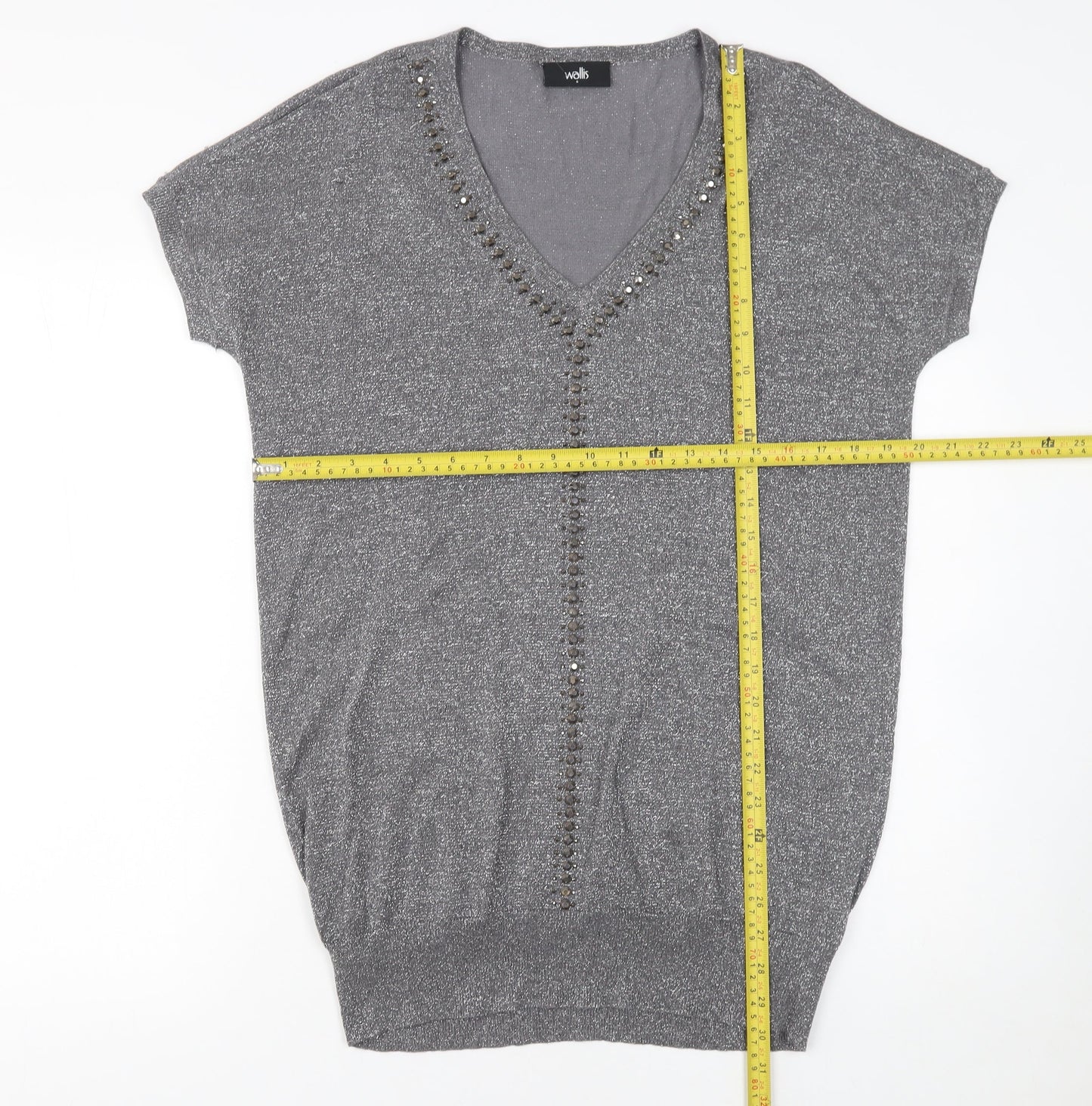 Womens UK Size S Wallis Grey Pullover Jumper
