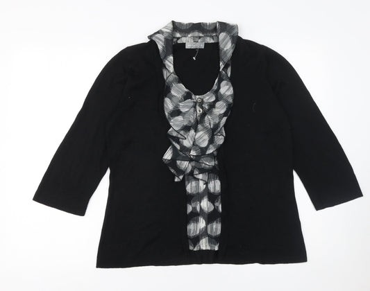 Womens UK Size 14 Marks and Spencer Black Cardigan Jumper