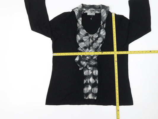 Womens UK Size 14 Marks and Spencer Black Cardigan Jumper