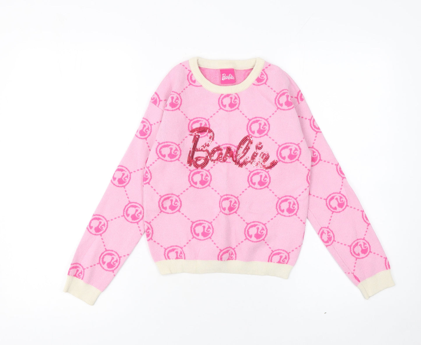 Girls UK Size 8-9 Years Very Pink Pullover Jumper