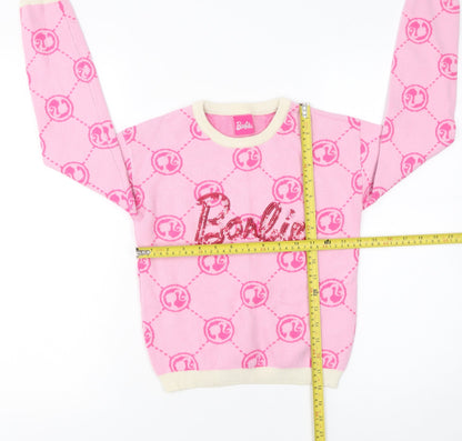 Girls UK Size 8-9 Years Very Pink Pullover Jumper