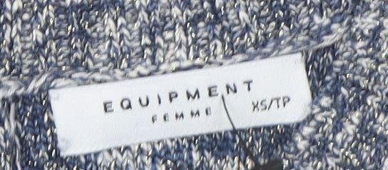 Womens UK Size XS Equipment Grey Pullover Jumper