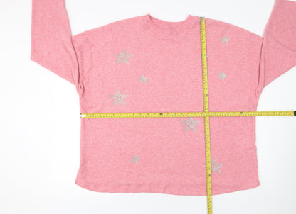 Womens UK Size XL F&F Pink Pullover Jumper