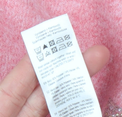 Womens UK Size XL F&F Pink Pullover Jumper