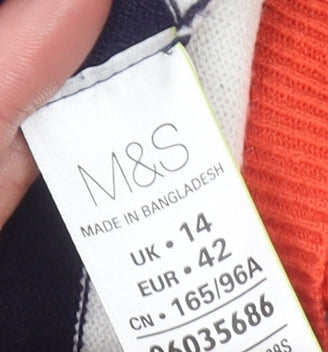 Womens UK Size 14 Marks and Spencer Blue Pullover Jumper