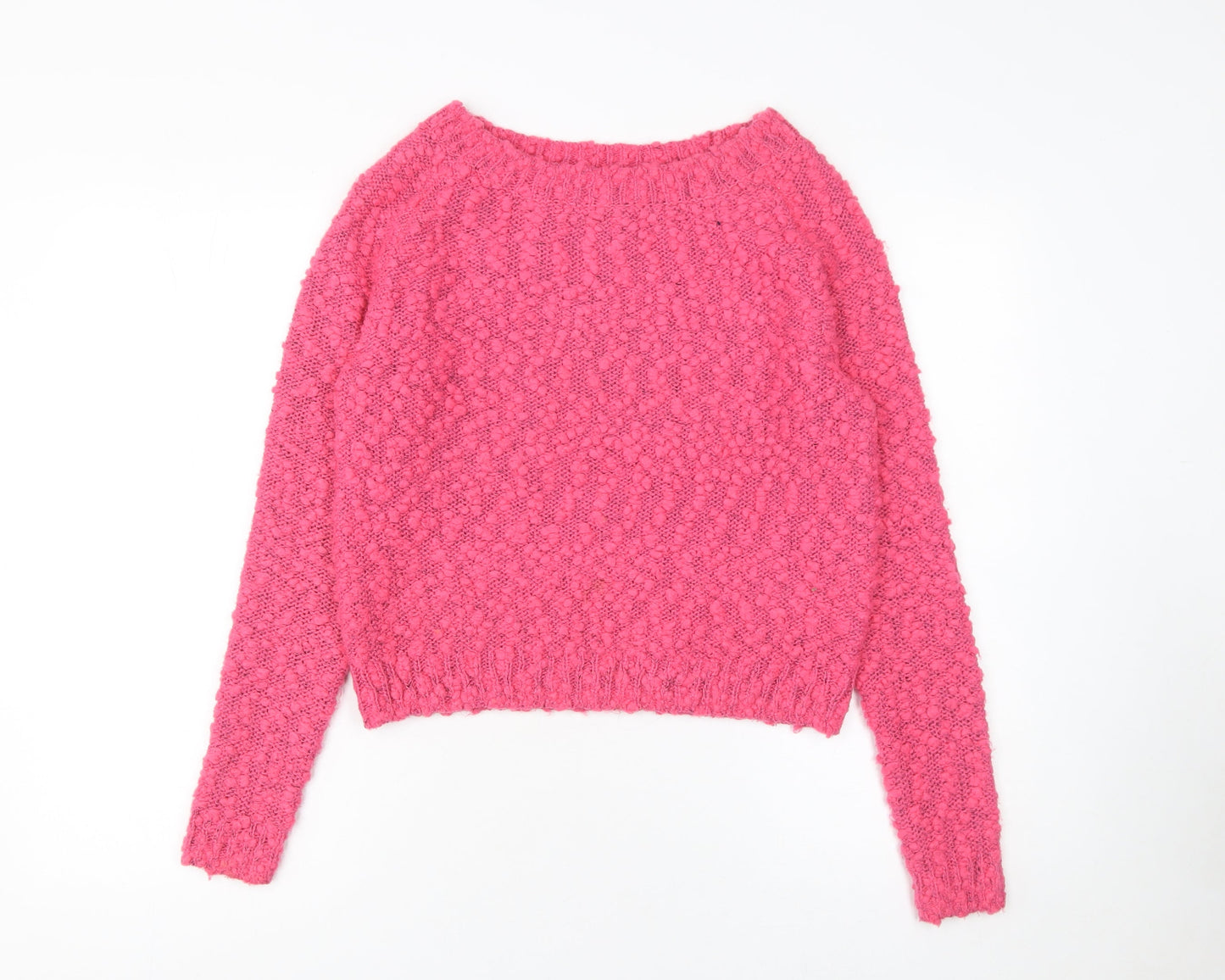 Womens UK Size 10 H&M Pink Pullover Jumper