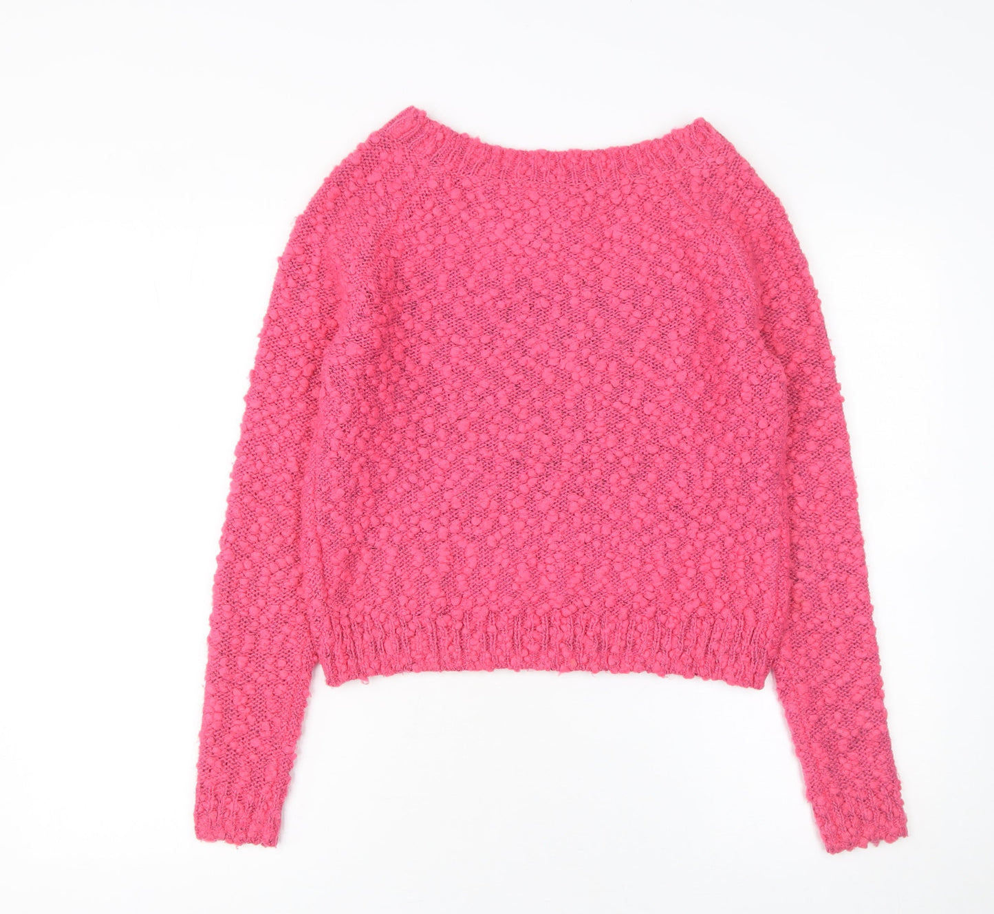 Womens UK Size 10 H&M Pink Pullover Jumper