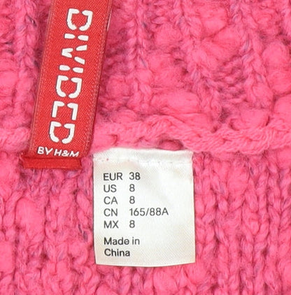 Womens UK Size 10 H&M Pink Pullover Jumper