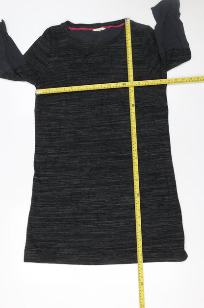 White Stuff Women's Grey Shift Dress Size 12 Viscose 3/4 Sleeve