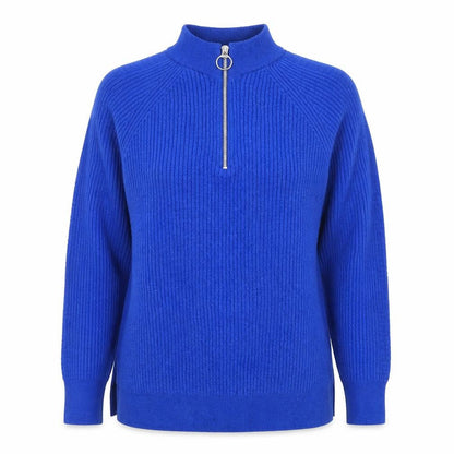 Womens UK Size M Marks and Spencer Blue Full Zip Jumper