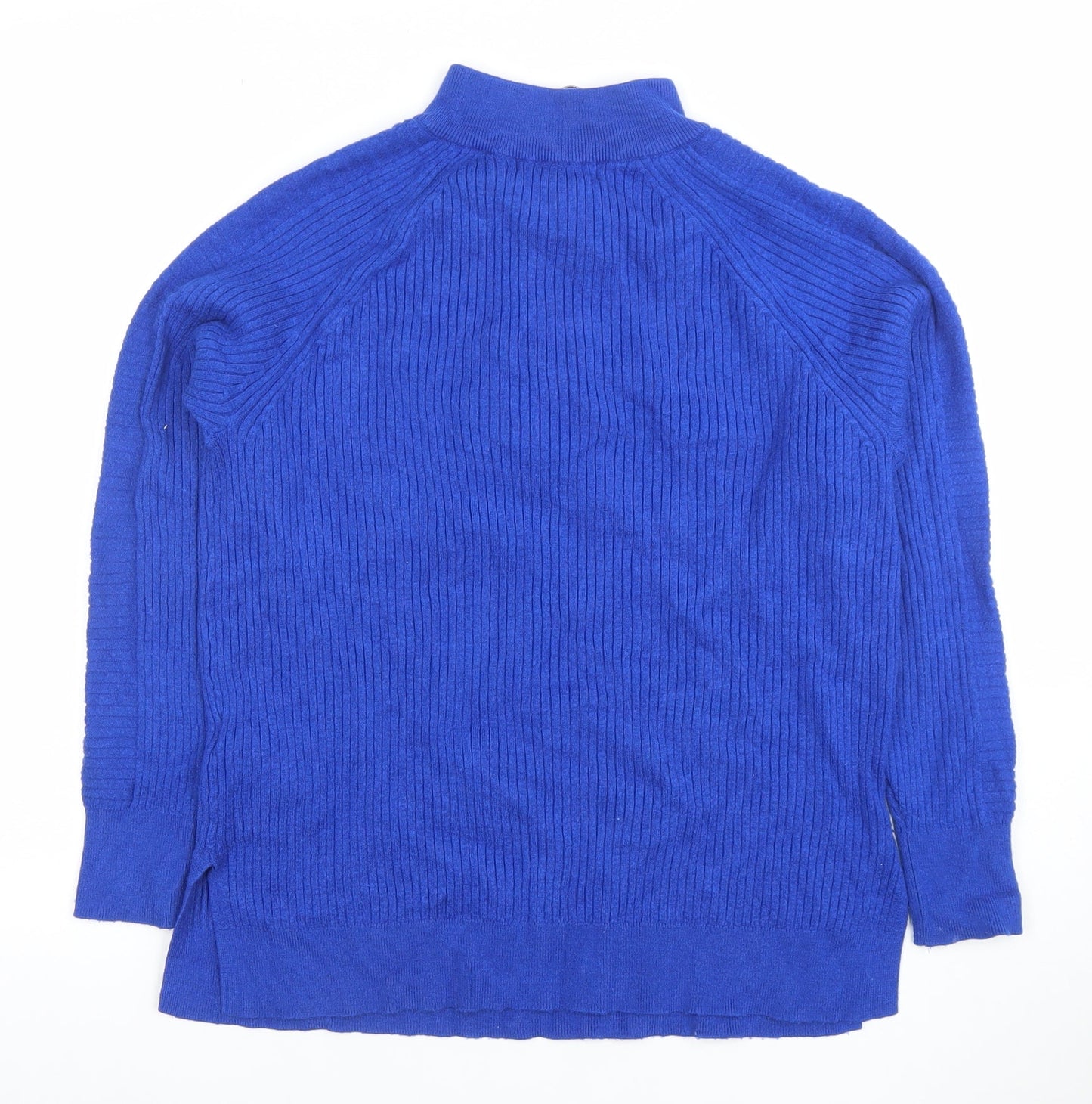 Womens UK Size M Marks and Spencer Blue Full Zip Jumper