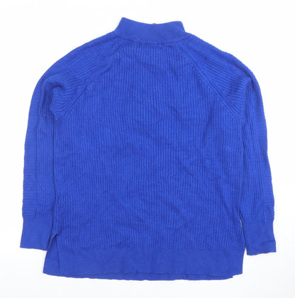 Womens UK Size M Marks and Spencer Blue Full Zip Jumper