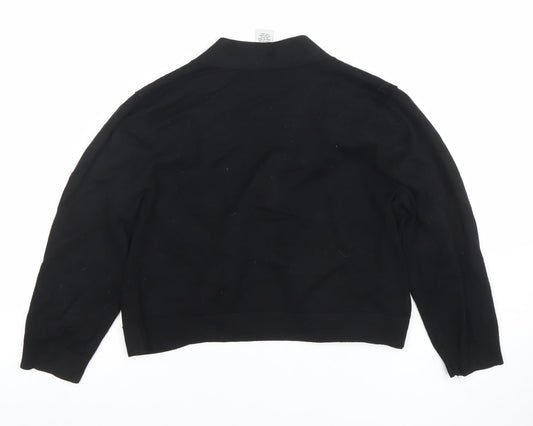 Womens UK Size L Carmen Marc Valvo Black Cardigan Jumper