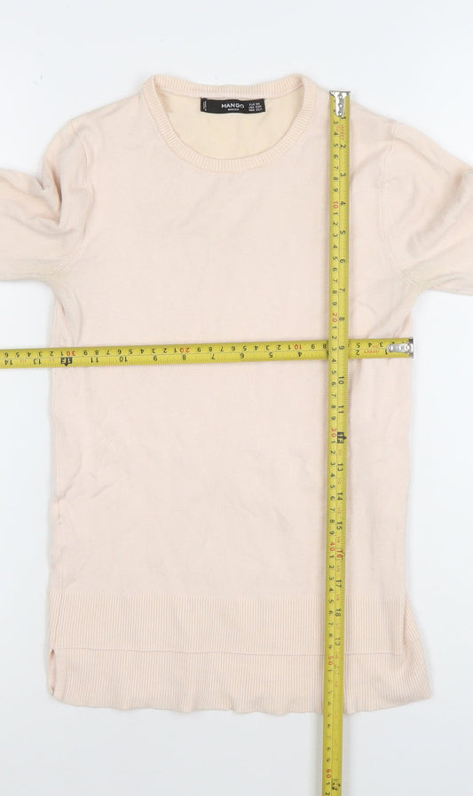Womens UK Size XS Mango Beige Pullover Jumper