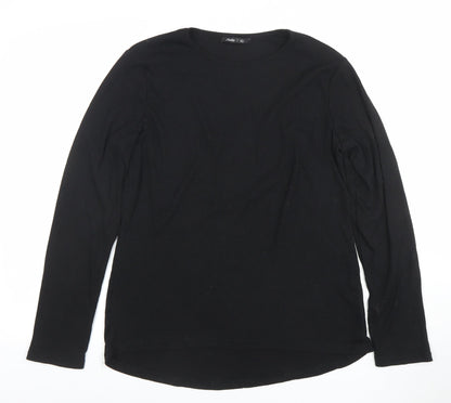 Womens UK Size L Amarty Black Basic T-Shirt