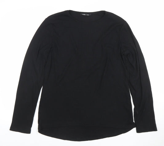 Womens UK Size L Amarty Black Basic T-Shirt