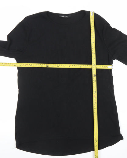 Womens UK Size L Amarty Black Basic T-Shirt