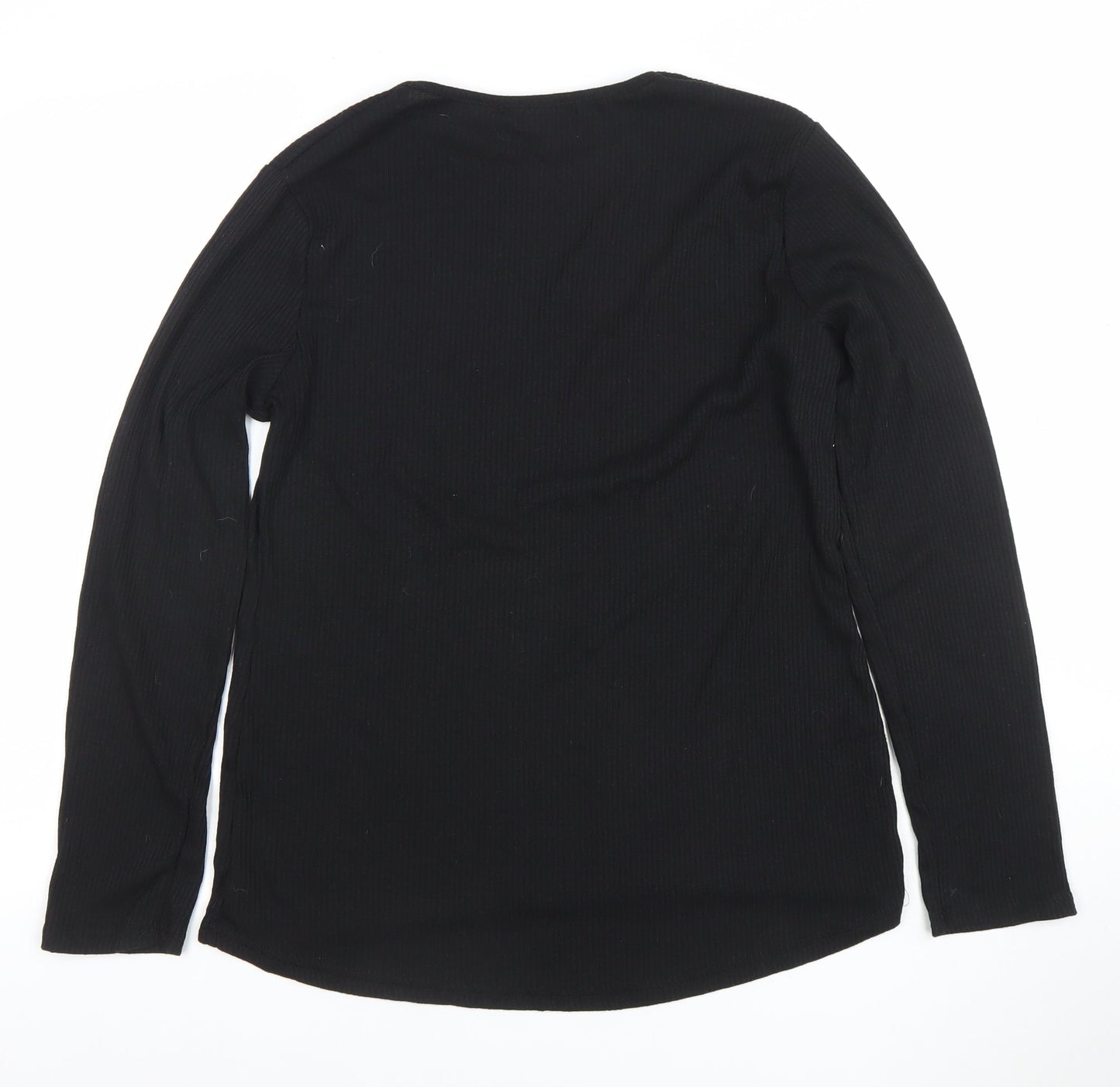 Womens UK Size L Amarty Black Basic T-Shirt