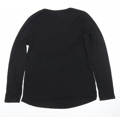 Womens UK Size L Amarty Black Basic T-Shirt