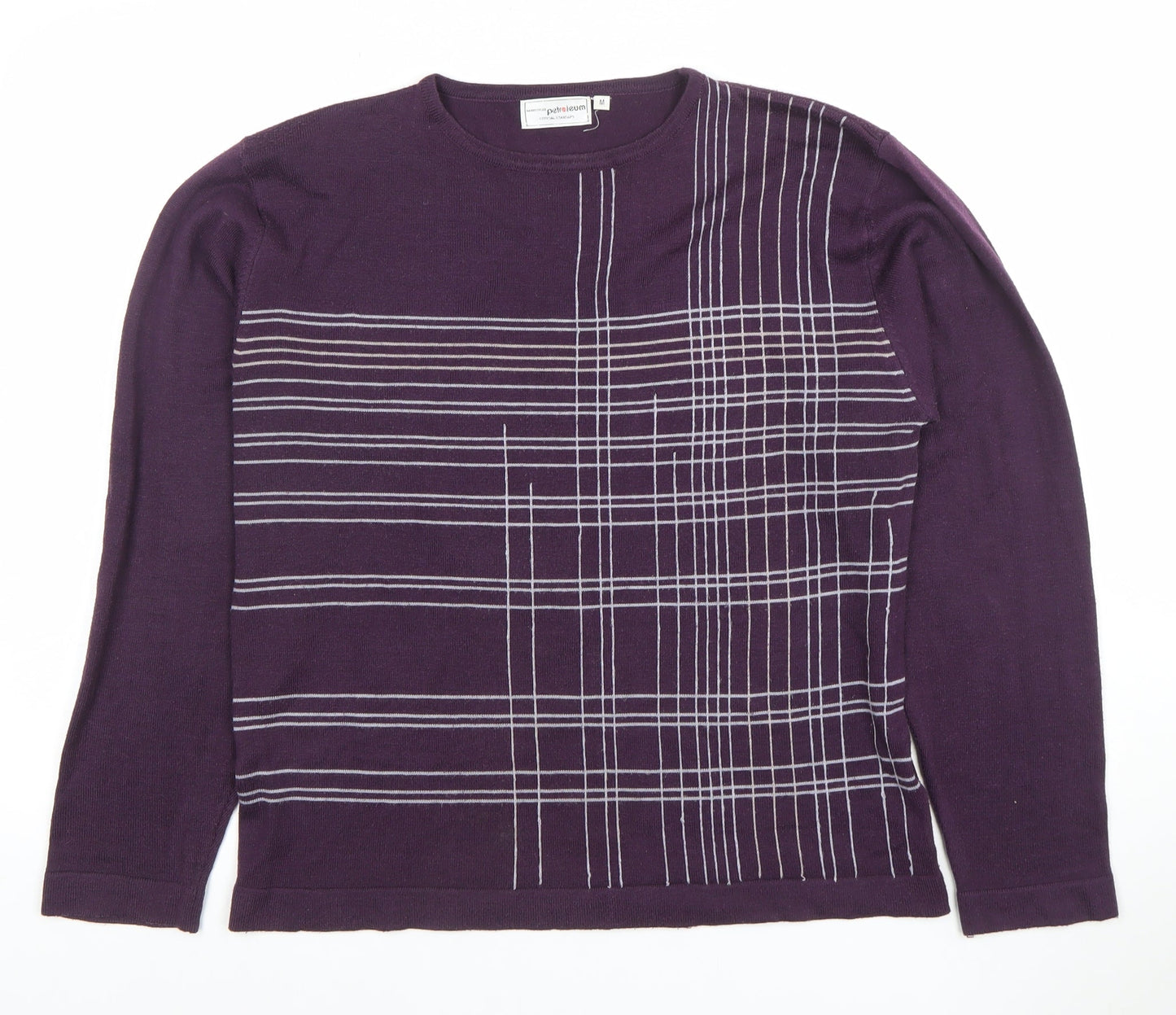 Womens UK Size M Petroleum Purple Pullover Jumper