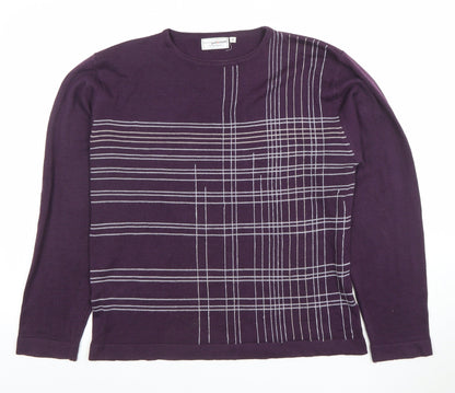 Womens UK Size M Petroleum Purple Pullover Jumper