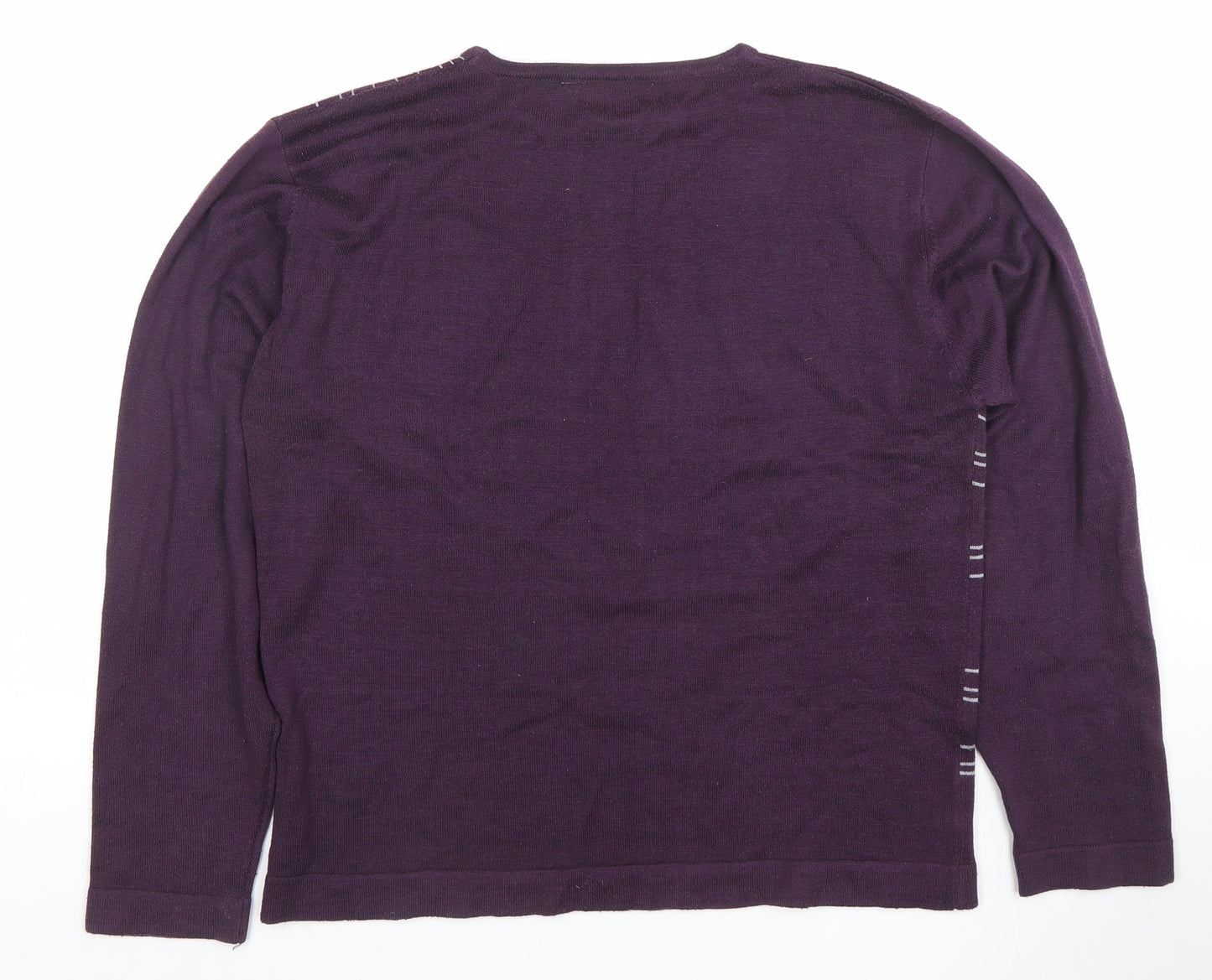 Womens UK Size M Petroleum Purple Pullover Jumper